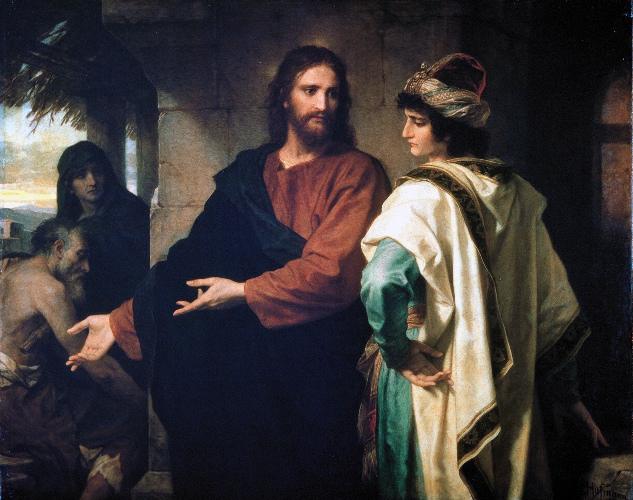 Jesús hablando con el joven rico